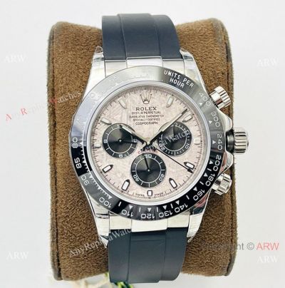 Swiss Grade Copy Rolex Daytona Meteorite VRF 7750 Chrono Watch Oysterflex Strap